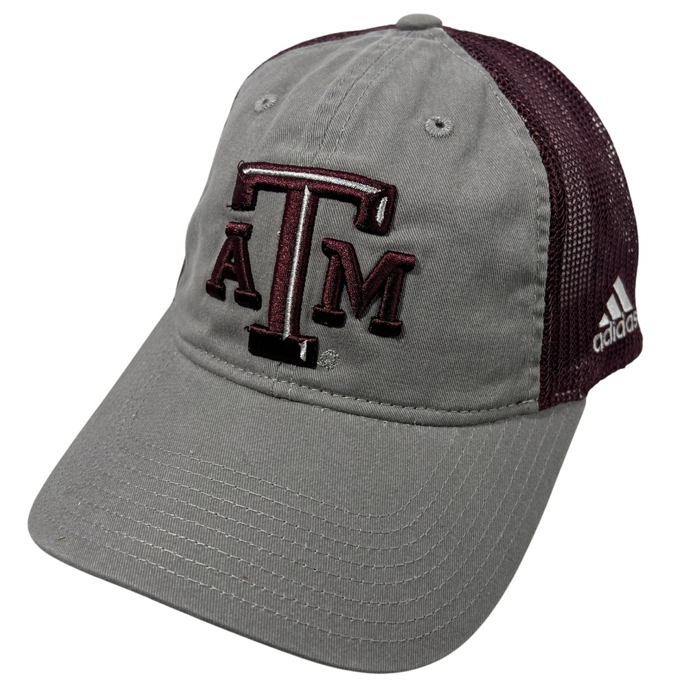 Adidas Texas A&M Aggies Maroon Gray Trucker Hat Cap Adjustable Adult